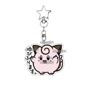 Kawaii Cartoon Jigglypuff Ninetales Anime Acrylic Pendant Keychain Backpack Charm Keyring Móc Treo Đeo Thoại, Standee, Móc Khoá In Theo Yêu Cầu, Chất Liệu Mica Dày 4mm, Kích Thước 5.5 Cm, Có In Test Mẫu