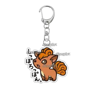 Kawaii Cartoon Jigglypuff Ninetales Anime Acrylic Pendant Keychain Backpack Charm Keyring Móc Treo Đeo Thoại, Standee, Móc Khoá In Theo Yêu Cầu, Chất Liệu Mica Dày 4mm, Kích Thước 5.5 Cm, Có In Test Mẫu