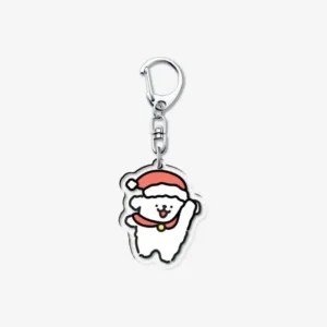 Kawaii Christmas Maltese Pattern Acrylic Keychain Party Ornament Charm Accessories Puppy Móc Treo Đeo Thoại, Standee, Móc Khoá In Theo Yêu Cầu, Chất Liệu Mica Dày 4mm, Kích Thước 5.5 Cm, Có In Test Mẫu