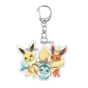 Kawaii Couple Eevee Umbreon Jolteon Anime Acrylic Keychain Accessories Cartoon Backpack Charm Móc Treo Đeo Thoại, Standee, Móc Khoá In Theo Yêu Cầu, Chất Liệu Mica Dày 4mm, Kích Thước 5.5 Cm, Có In Test Mẫu