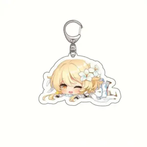 Kawaii Cute Anime Characters Peripheral Acrylic Keychain Ornaments Cartoon Girls Boys Móc Treo Đeo Thoại, Standee, Móc Khoá In Theo Yêu Cầu, Chất Liệu Mica Dày 4mm, Kích Thước 5.5 Cm, Có In Test Mẫu