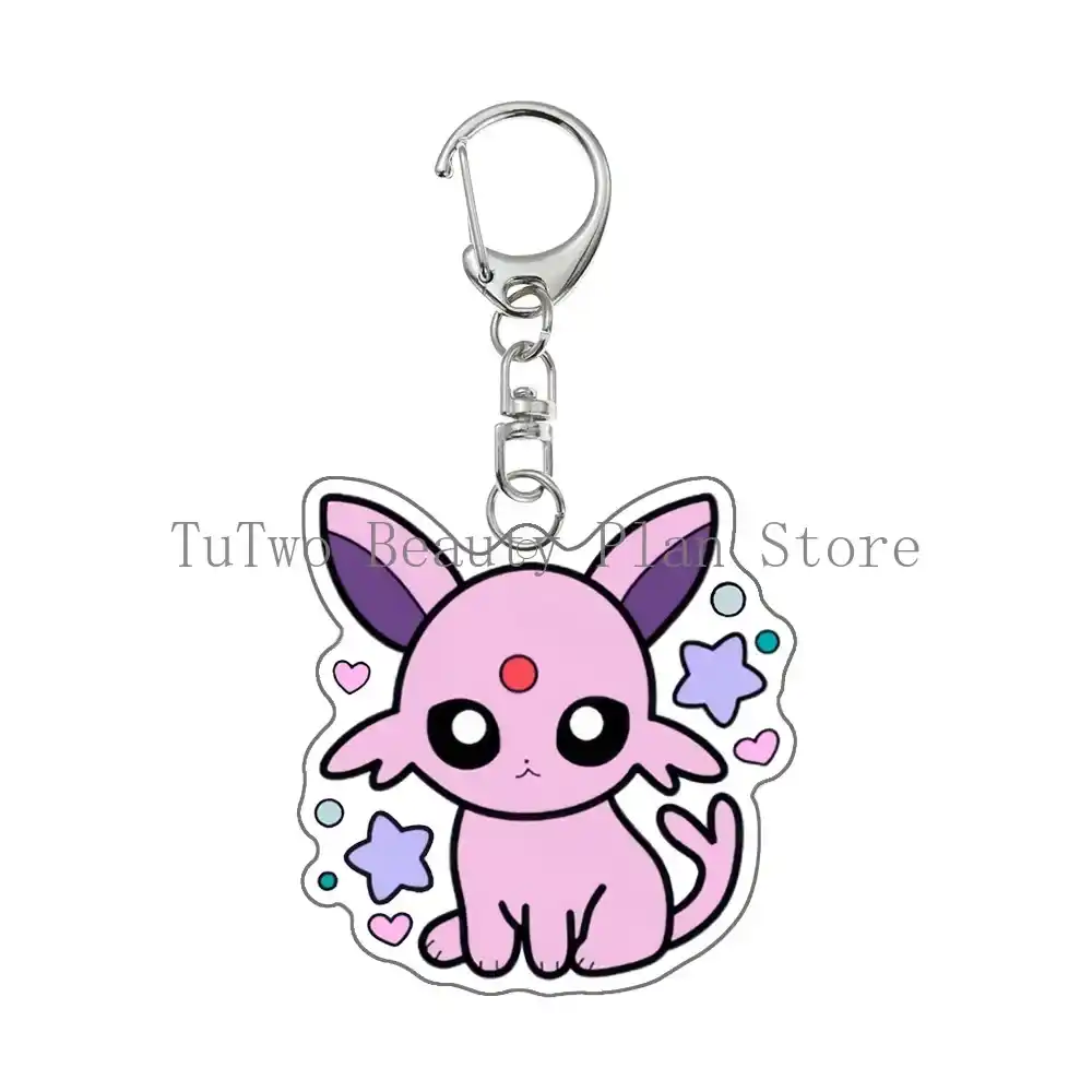 Kawaii Cute Figure Anime Acrylic Keychain Flareon Glaceon Umbreon Eevee Espeon Glaceon Móc Treo Đeo Thoại, Standee, Móc Khoá In Theo Yêu Cầu, Chất Liệu Mica Dày 4mm, Kích Thước 5.5 Cm, Có In Test Mẫu