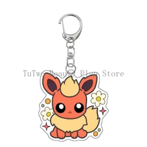 Kawaii Cute Figure Anime Acrylic Keychain Flareon Glaceon Umbreon Eevee Espeon Glaceon Móc Treo Đeo Thoại, Standee, Móc Khoá In Theo Yêu Cầu, Chất Liệu Mica Dày 4mm, Kích Thước 5.5 Cm, Có In Test Mẫu