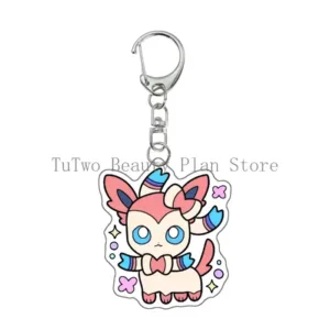 Kawaii Cute Figure Anime Acrylic Keychain Flareon Glaceon Umbreon Eevee Espeon Glaceon Móc Treo Đeo Thoại, Standee, Móc Khoá In Theo Yêu Cầu, Chất Liệu Mica Dày 4mm, Kích Thước 5.5 Cm, Có In Test Mẫu
