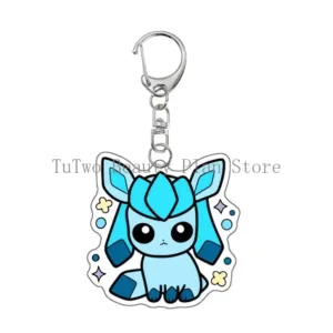 Kawaii Cute Figure Anime Acrylic Keychain Flareon Glaceon Umbreon Eevee Espeon Glaceon Móc Treo Đeo Thoại, Standee, Móc Khoá In Theo Yêu Cầu, Chất Liệu Mica Dày 4mm, Kích Thước 5.5 Cm, Có In Test Mẫu