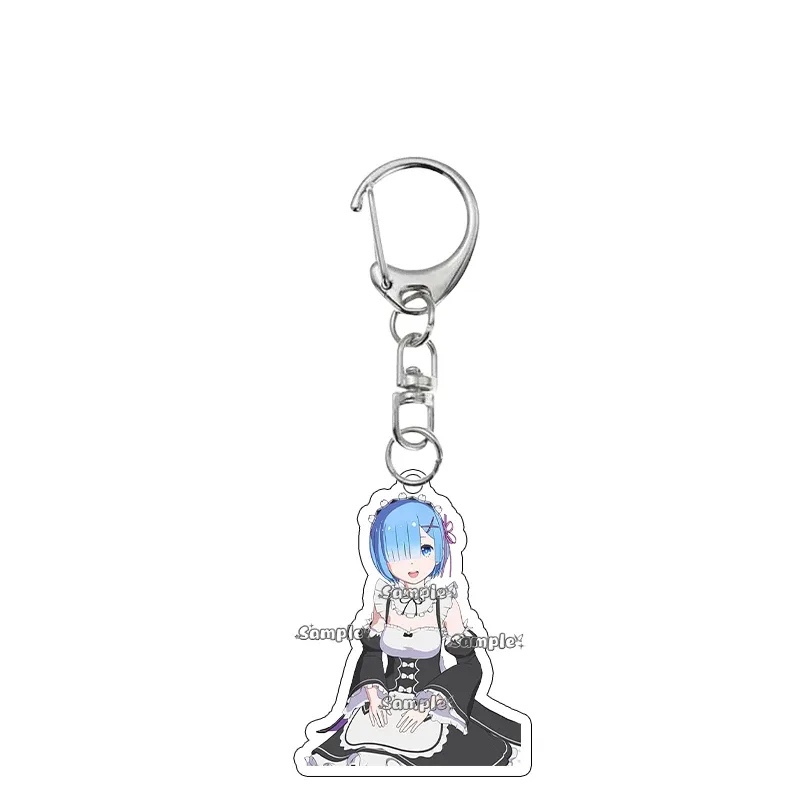 Kawaii Re Life In A Different World From Zero Anime Acrylic Keychain Cartoon Cute Rem Móc Treo Đeo Thoại, Standee, Móc Khoá In Theo Yêu Cầu, Chất Liệu Mica Dày 4mm, Kích Thước 5.5 Cm, Có In Test Mẫu