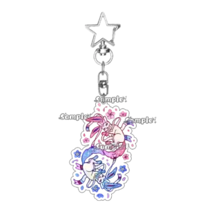 Kawaii Vaporeon Flareon Espeon Umbreon Anime Acrylic Keychain Diy Bag Accessories Cartoon Móc Treo Đeo Thoại, Standee, Móc Khoá In Theo Yêu Cầu, Chất Liệu Mica Dày 4mm, Kích Thước 5.5 Cm, Có In Test Mẫu