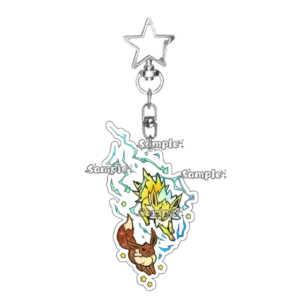 Kawaii Vaporeon Flareon Espeon Umbreon Anime Acrylic Keychain Diy Bag Accessories Cartoon Móc Treo Đeo Thoại, Standee, Móc Khoá In Theo Yêu Cầu, Chất Liệu Mica Dày 4mm, Kích Thước 5.5 Cm, Có In Test Mẫu
