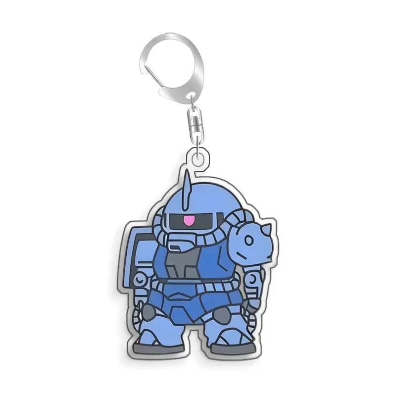 Keychain For Gundam Ms-06s Zaku Ll White Cabin Backpack Pendant Anime Game Fans Gift Recycled Móc Treo Đeo Thoại, Standee, Móc Khoá In Theo Yêu Cầu, Chất Liệu Mica Dày 4mm, Kích Thước 5.5 Cm, Có In Test Mẫu