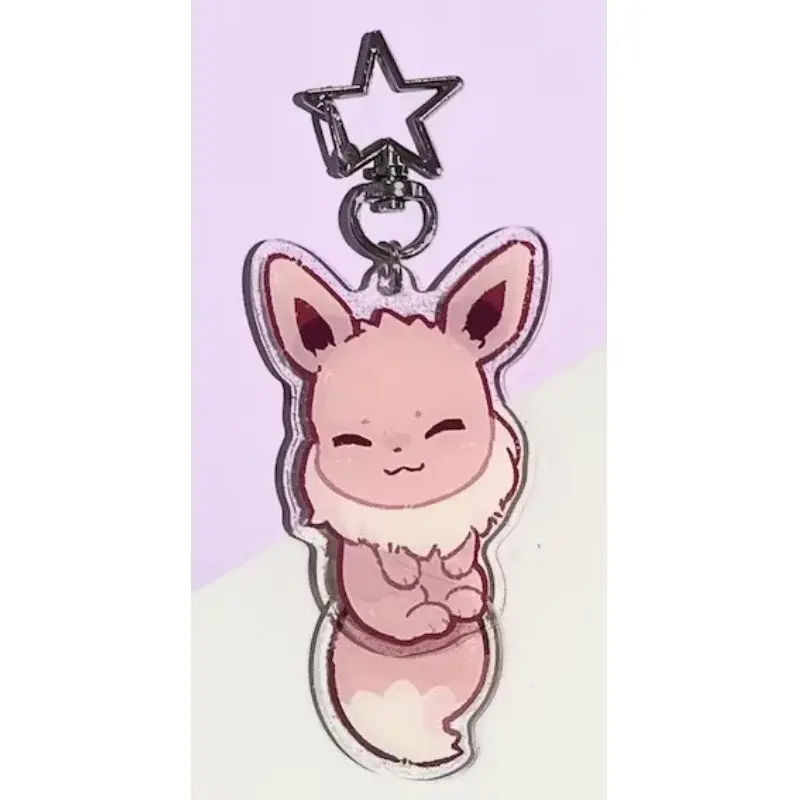 Keychain For Pokemon Eevee Vaporeon Sylveon Flareon Espeon Anime Game Fan Gift Recycled Móc Treo Đeo Thoại, Standee, Móc Khoá In Theo Yêu Cầu, Chất Liệu Mica Dày 4mm, Kích Thước 5.5 Cm, Có In Test Mẫu