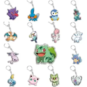 Keychain For Pokemon Gengar Charizard Bulbasaur Bag Charms Acrylic Anime Game Collectable Móc Treo Đeo Thoại, Standee, Móc Khoá In Theo Yêu Cầu, Chất Liệu Mica Dày 4mm, Kích Thước 5.5 Cm, Có In Test Mẫu