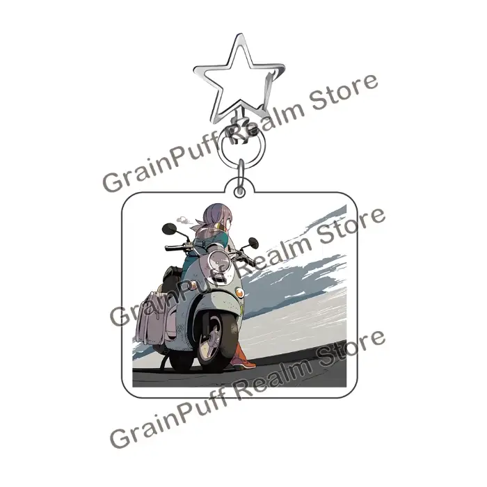 Laid-back Camp Acrylic Keychain Cute Camping Theme Anime Character Key Ring, Backpack Móc Treo Đeo Thoại, Standee, Móc Khoá In Theo Yêu Cầu, Chất Liệu Mica Dày 4mm, Kích Thước 5.5 Cm, Có In Test Mẫu
