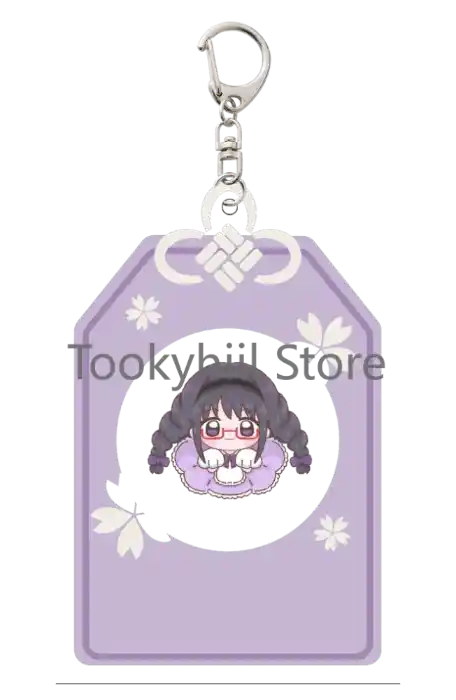 Madoka Magica Acrylic Keychain Sakura Exquisite Pattern Cosplay Props Bag Decorate Girl Móc Treo Đeo Thoại, Standee, Móc Khoá In Theo Yêu Cầu, Chất Liệu Mica Dày 4mm, Kích Thước 5.5 Cm, Có In Test Mẫu