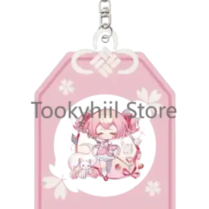 Madoka Magica Acrylic Keychain Sakura Exquisite Pattern Cosplay Props Bag Decorate Girl Móc Treo Đeo Thoại, Standee, Móc Khoá In Theo Yêu Cầu, Chất Liệu Mica Dày 4mm, Kích Thước 5.5 Cm, Có In Test Mẫu