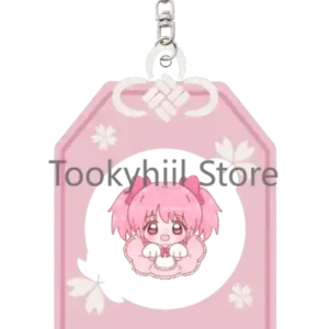 Madoka Magica Acrylic Keychain Sakura Exquisite Pattern Cosplay Props Bag Decorate Girl Móc Treo Đeo Thoại, Standee, Móc Khoá In Theo Yêu Cầu, Chất Liệu Mica Dày 4mm, Kích Thước 5.5 Cm, Có In Test Mẫu