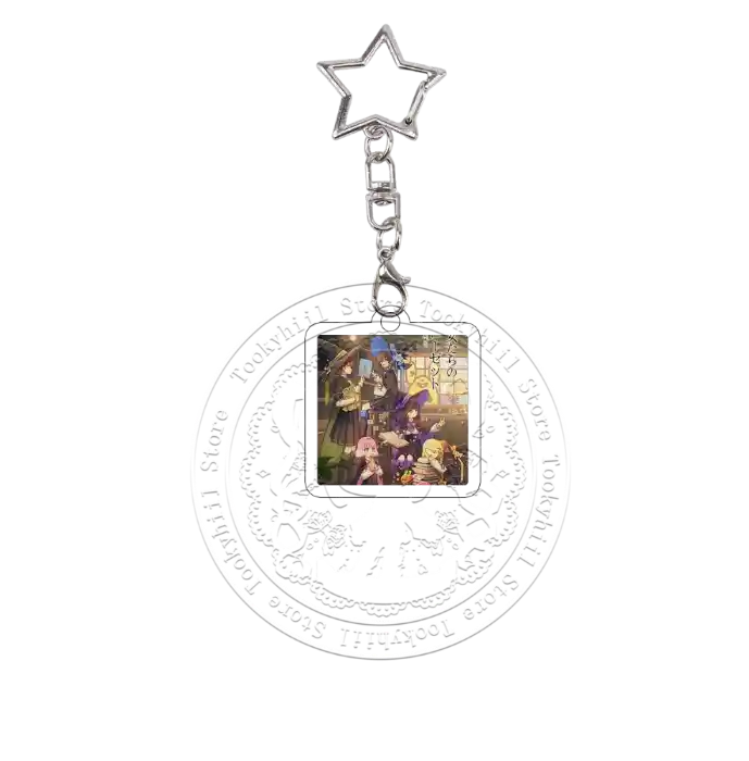 Maebashi Witches Acrylic Keychain Exquisite Keyring Q Version Kawaii Cosplay Props Poster Bag Móc Treo Đeo Thoại, Standee, Móc Khoá In Theo Yêu Cầu, Chất Liệu Mica Dày 4mm, Kích Thước 5.5 Cm, Có In Test Mẫu