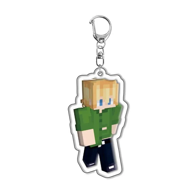 Minecraft Acrylic Game Related Products New Keychain Jewelry Friends Fan Gift Charms Souvenir Móc Treo Đeo Thoại, Standee, Móc Khoá In Theo Yêu Cầu, Chất Liệu Mica Dày 4mm, Kích Thước 5.5 Cm, Có In Test Mẫu
