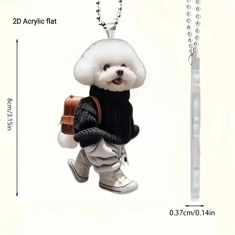 New 2d Acrylic Dog Keychain, Cute And Cool Bag, Car Rearview Mirror Pendant, Pet Hospital, Móc Treo Đeo Thoại, Standee, Móc Khoá In Theo Yêu Cầu, Chất Liệu Mica Dày 4mm, Kích Thước 5.5 Cm, Có In Test Mẫu