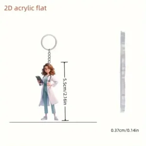 New 2d Flat Nurse Doctor Angel In White Acrylic Keychain Car Rearview Mirror Backpack Hanging Móc Treo Đeo Thoại, Standee, Móc Khoá In Theo Yêu Cầu, Chất Liệu Mica Dày 4mm, Kích Thước 5.5 Cm, Có In Test Mẫu New 2d Flat Nurse Doctor Angel In White Acrylic Keychain Car Rearview Mirror Backpack Hanging Móc Treo Đeo Thoại, Standee, Móc Khoá In Theo Yêu Cầu, Chất Liệu Mica Dày 4mm, Kích Thước 5.5 Cm, Có In Test Mẫu
