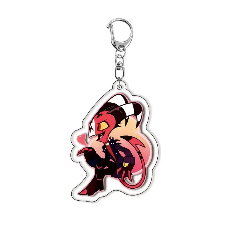 New Anime Figure Acrylic Keychain Model Plate 1pc Alastor Sign Backpack Pendant Key Chain Móc Treo Đeo Thoại, Standee, Móc Khoá In Theo Yêu Cầu, Chất Liệu Mica Dày 4mm, Kích Thước 5.5 Cm, Có In Test Mẫu