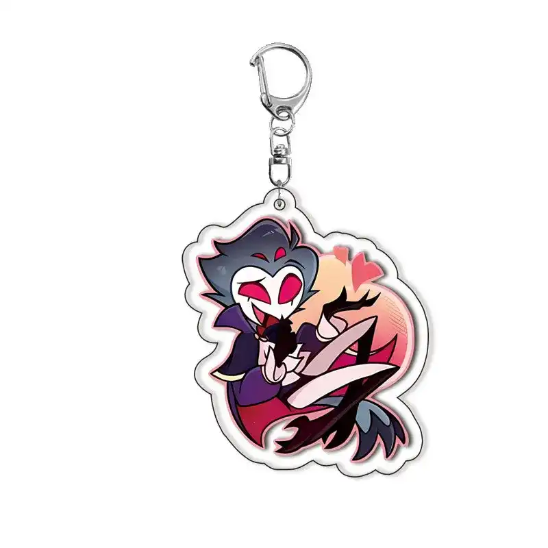 new-anime-figure-acrylic-keychain-model-var3-1789475653032-690 New Anime Figure Acrylic Keychain Model Plate 1pc Alastor Sign Backpack Pendant Key Chain Móc Treo Đeo Thoại, Standee, Móc Khoá In Theo Yêu Cầu, Chất Liệu Mica Dày 4mm, Kích Thước 5.5 Cm, Có In Test Mẫu