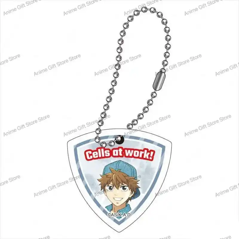 New Cells At Work! Acrylic Keychain Model Cosplay Characters Ornament Accessories Goods Móc Treo Đeo Thoại, Standee, Móc Khoá In Theo Yêu Cầu, Chất Liệu Mica Dày 4mm, Kích Thước 5.5 Cm, Có In Test Mẫu