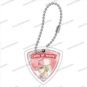 New Cells At Work! Acrylic Keychain Model Cosplay Characters Ornament Accessories Goods Móc Treo Đeo Thoại, Standee, Móc Khoá In Theo Yêu Cầu, Chất Liệu Mica Dày 4mm, Kích Thước 5.5 Cm, Có In Test Mẫu