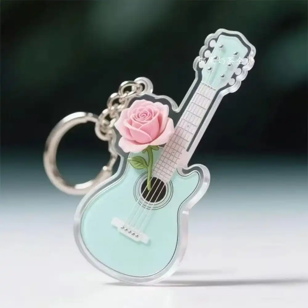 new-musical-instrument-guitar-pvc-acryli-var2-1789460553207-965 New Musical Instrument Guitar Pvc Acrylic Keychain Cartoon Small Gift Pendant Rose Móc Treo Đeo Thoại, Standee, Móc Khoá In Theo Yêu Cầu, Chất Liệu Mica Dày 4mm, Kích Thước 5.5 Cm, Có In Test Mẫu