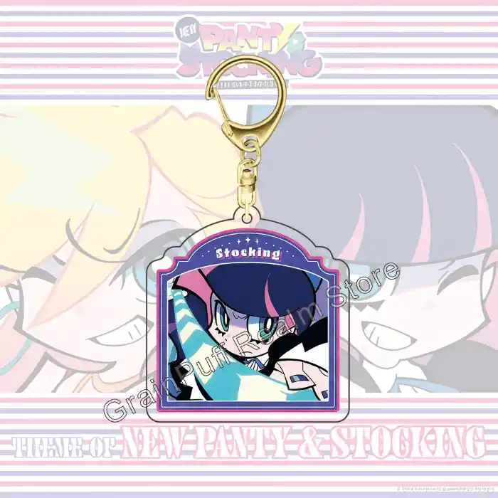 new-panty-stocking-with-garterbelt-acryl-var4-1789536204901-877 New Panty & Stocking With Garterbelt Acrylic Keychain - Panty Stocking Garterbelt Figure - Móc Treo Đeo Thoại, Standee, Móc Khoá In Theo Yêu Cầu, Chất Liệu Mica Dày 4mm, Kích Thước 5.5 Cm, Có In Test Mẫu