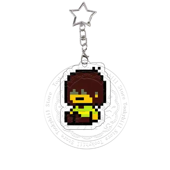 Pixel Deltarune Acrylic Keychain Bag Decor Accessories Sans Chara Keyring Frisk Pendant Móc Treo Đeo Thoại, Standee, Móc Khoá In Theo Yêu Cầu, Chất Liệu Mica Dày 4mm, Kích Thước 5.5 Cm, Có In Test Mẫu