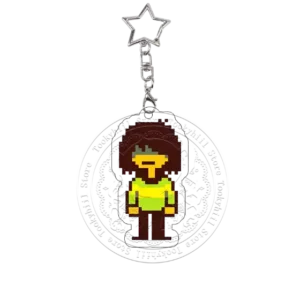 Pixel Deltarune Acrylic Keychain Bag Decor Accessories Sans Chara Keyring Frisk Pendant Móc Treo Đeo Thoại, Standee, Móc Khoá In Theo Yêu Cầu, Chất Liệu Mica Dày 4mm, Kích Thước 5.5 Cm, Có In Test Mẫu