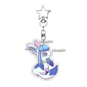 Pixel Kawaii Anime Eevee Sylveon Glaceon Q Version Figure Keychain Accessories Acrylic Charm Móc Treo Đeo Thoại, Standee, Móc Khoá In Theo Yêu Cầu, Chất Liệu Mica Dày 4mm, Kích Thước 5.5 Cm, Có In Test Mẫu
