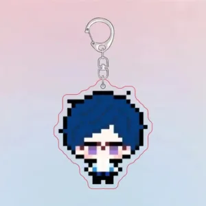 Pixel Keychain Iwatobi Swim Club Cartoon Haruka Makoto Double Sided Acrylic Keyring Móc Treo Đeo Thoại, Standee, Móc Khoá In Theo Yêu Cầu, Chất Liệu Mica Dày 4mm, Kích Thước 5.5 Cm, Có In Test Mẫu