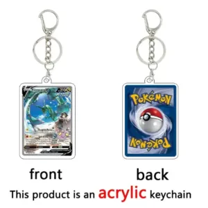 Pkm Anime Charizard Game Card Shape Acrylic Keychain Accessories Machamp Espeon Collection Móc Treo Đeo Thoại, Standee, Móc Khoá In Theo Yêu Cầu, Chất Liệu Mica Dày 4mm, Kích Thước 5.5 Cm, Có In Test Mẫu