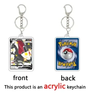 Pkm Anime Charizard Game Card Shape Acrylic Keychain Accessories Machamp Espeon Collection Móc Treo Đeo Thoại, Standee, Móc Khoá In Theo Yêu Cầu, Chất Liệu Mica Dày 4mm, Kích Thước 5.5 Cm, Có In Test Mẫu