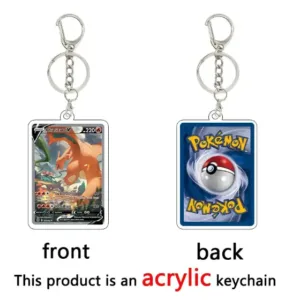 Pkm Anime Charizard Game Card Shape Acrylic Keychain Accessories Machamp Espeon Collection Móc Treo Đeo Thoại, Standee, Móc Khoá In Theo Yêu Cầu, Chất Liệu Mica Dày 4mm, Kích Thước 5.5 Cm, Có In Test Mẫu