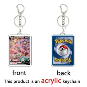 Pkm Anime Charizard Game Card Shape Acrylic Keychain Accessories Machamp Espeon Collection Móc Treo Đeo Thoại, Standee, Móc Khoá In Theo Yêu Cầu, Chất Liệu Mica Dày 4mm, Kích Thước 5.5 Cm, Có In Test Mẫu