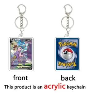 Pkm Anime Charizard Game Card Shape Acrylic Keychain Accessories Machamp Espeon Collection Móc Treo Đeo Thoại, Standee, Móc Khoá In Theo Yêu Cầu, Chất Liệu Mica Dày 4mm, Kích Thước 5.5 Cm, Có In Test Mẫu