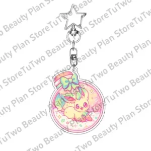 Pkm Anime Eevee Flareon Espeon Umbreon Acrylic Keychain Kawaii Cartoon Backpack Accessories Móc Treo Đeo Thoại, Standee, Móc Khoá In Theo Yêu Cầu, Chất Liệu Mica Dày 4mm, Kích Thước 5.5 Cm, Có In Test Mẫu