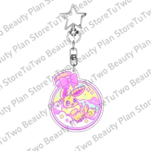 Pkm Anime Eevee Flareon Espeon Umbreon Acrylic Keychain Kawaii Cartoon Backpack Accessories Móc Treo Đeo Thoại, Standee, Móc Khoá In Theo Yêu Cầu, Chất Liệu Mica Dày 4mm, Kích Thước 5.5 Cm, Có In Test Mẫu