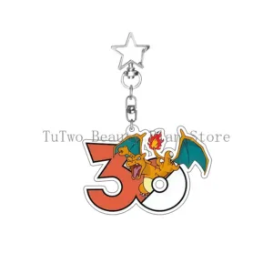 Pkm Anime New 30th Anniversary Mewtwo Charizard Printed Acrylic Keychain Accessories Cartoon Móc Treo Đeo Thoại, Standee, Móc Khoá In Theo Yêu Cầu, Chất Liệu Mica Dày 4mm, Kích Thước 5.5 Cm, Có In Test Mẫu
