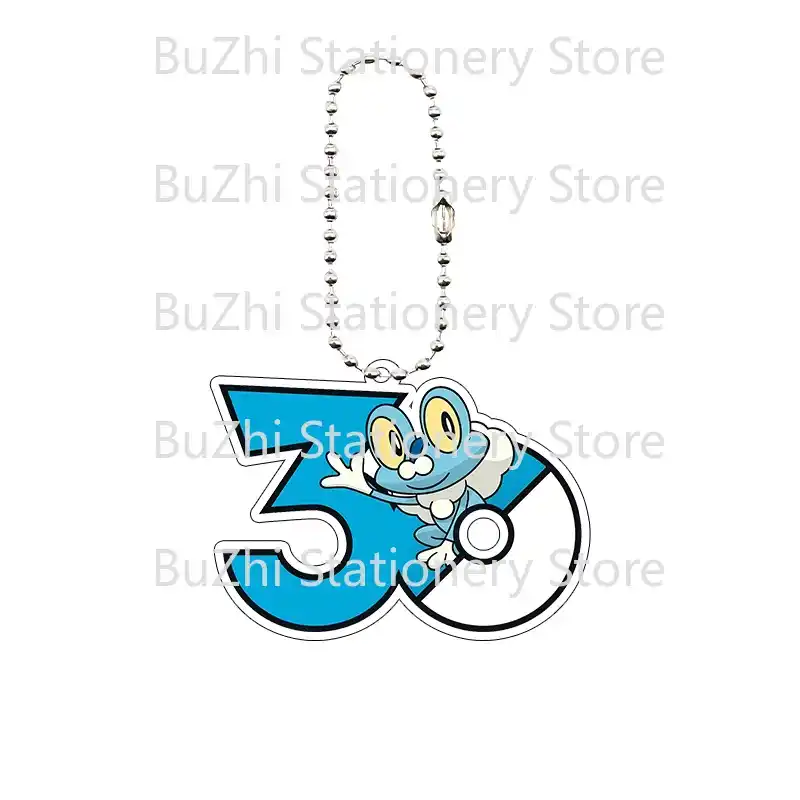 Pocket Monster 30th Anniversary Anime Cartoon Figure Printed Acrylic Keychain Keyring Girl Móc Treo Đeo Thoại, Standee, Móc Khoá In Theo Yêu Cầu, Chất Liệu Mica Dày 4mm, Kích Thước 5.5 Cm, Có In Test Mẫu