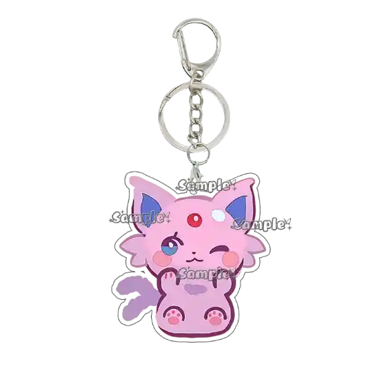 Pocket Monsters Eevee Creative Leafeon Kawaii Acrylic Keychain Anime Cartoon Pendant Couples Móc Treo Đeo Thoại, Standee, Móc Khoá In Theo Yêu Cầu, Chất Liệu Mica Dày 4mm, Kích Thước 5.5 Cm, Có In Test Mẫu