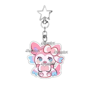 Pocket Monsters Eevee Creative Leafeon Kawaii Acrylic Keychain Anime Cartoon Pendant Couples Móc Treo Đeo Thoại, Standee, Móc Khoá In Theo Yêu Cầu, Chất Liệu Mica Dày 4mm, Kích Thước 5.5 Cm, Có In Test Mẫu