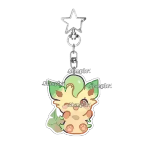 Pocket Monsters Eevee Creative Leafeon Kawaii Acrylic Keychain Anime Cartoon Pendant Couples Móc Treo Đeo Thoại, Standee, Móc Khoá In Theo Yêu Cầu, Chất Liệu Mica Dày 4mm, Kích Thước 5.5 Cm, Có In Test Mẫu