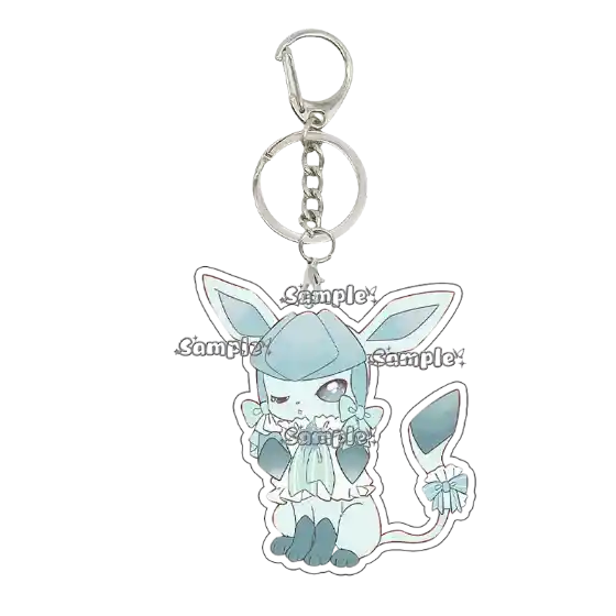Pocket Monsters Vaporeon Flareon Jolteon Eevee Acrylic Keychain Anime Cartoon Cute Backpack Móc Treo Đeo Thoại, Standee, Móc Khoá In Theo Yêu Cầu, Chất Liệu Mica Dày 4mm, Kích Thước 5.5 Cm, Có In Test Mẫu