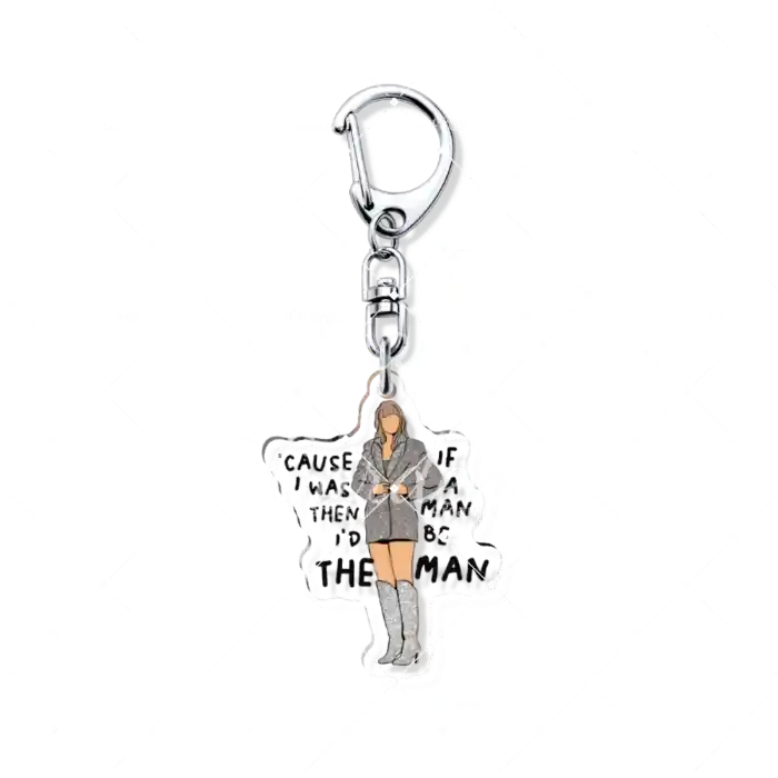 Popular American Singer Acrylic Keychain For Accessories Girls Bag Pendant Key Chain Ring Móc Treo Đeo Thoại, Standee, Móc Khoá In Theo Yêu Cầu, Chất Liệu Mica Dày 4mm, Kích Thước 5.5 Cm, Có In Test Mẫu