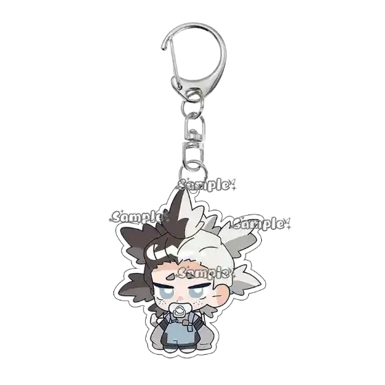 Q Version Acrylic Keychain Cartoon Gachiakuta Rudo Enjin Zanka Riyo Double-sided Printed Móc Treo Đeo Thoại, Standee, Móc Khoá In Theo Yêu Cầu, Chất Liệu Mica Dày 4mm, Kích Thước 5.5 Cm, Có In Test Mẫu