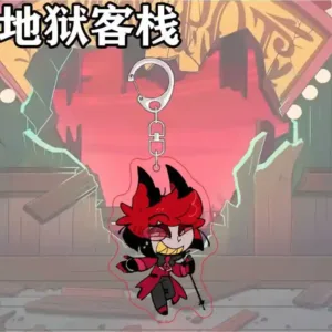 Q Version Cute Cartoon Acrylic Keychain Vaggie Ad Charlie Alastor Exquisite Key Ring Pendant Móc Treo Đeo Thoại, Standee, Móc Khoá In Theo Yêu Cầu, Chất Liệu Mica Dày 4mm, Kích Thước 5.5 Cm, Có In Test Mẫu