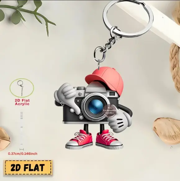 retro-2d-camera-keychain-photography-the-var4-1789455874666-882 Retro 2d Camera Keychain Photography Themed Flat Acrylic Pendant Hanging Ornament For Car Bag Móc Treo Đeo Thoại, Standee, Móc Khoá In Theo Yêu Cầu, Chất Liệu Mica Dày 4mm, Kích Thước 5.5 Cm, Có In Test Mẫu